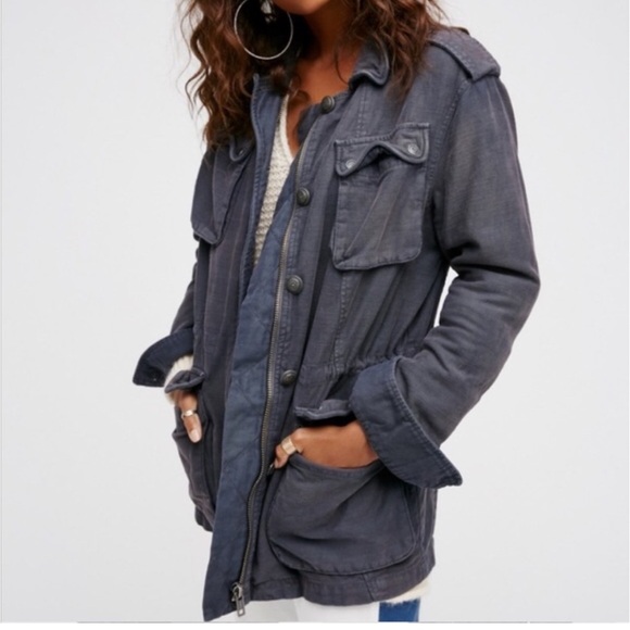 FREE PEOPLE BOT YOUR BROTHERS SURPLUS JACKET SMALL - Picture 2 of 14